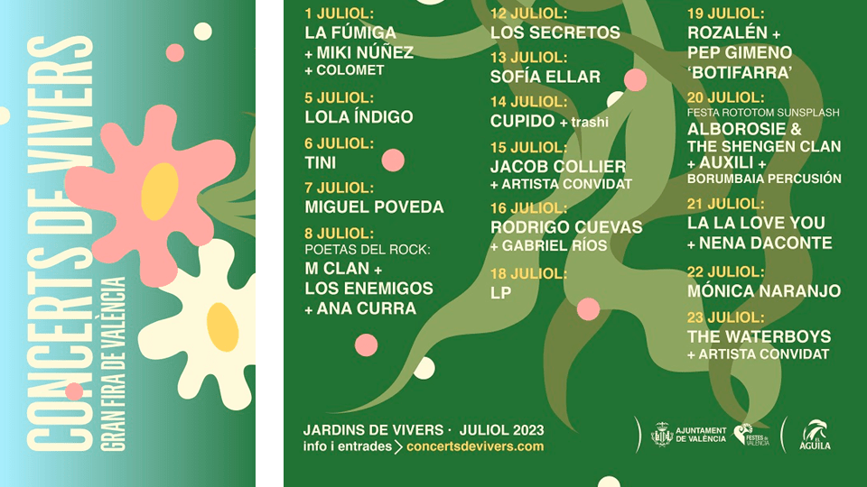 Conciertos Feria de Julio 2023 Valencia