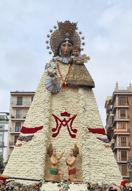 Ofrenda a la virgen